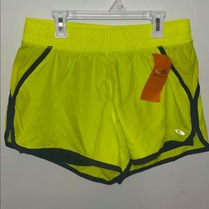 Neon Yellow Champion Athletic Shorts